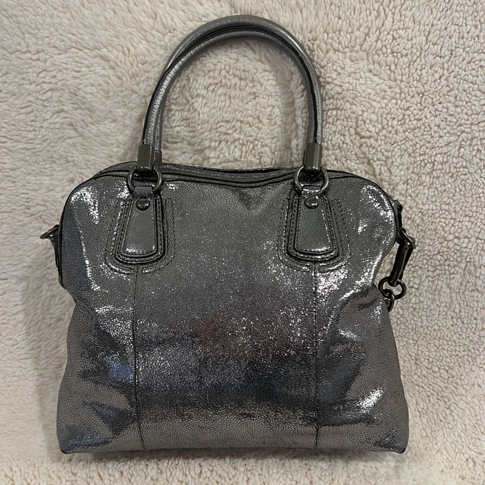 Coach Metallic Studded Shoulder Bag - Picture 6 of 11
